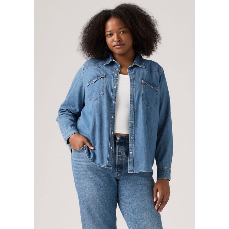 Levis Plus Halenka modrá džínovina