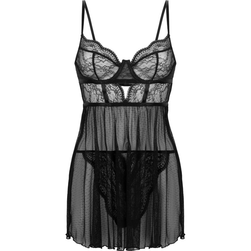 Hunkemöller Negližé Isabelle černá 112400825