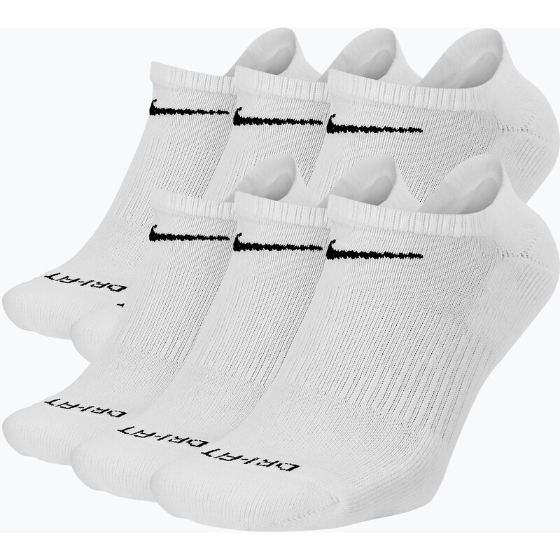 Pánské ponožky Nike Everyday Plus Cushioned No Show 6 párů white