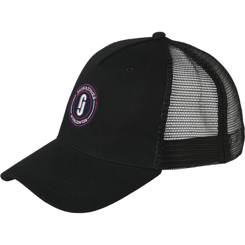 JACK & JONES Kšiltovka JACDEFT černá / bílá 112403682