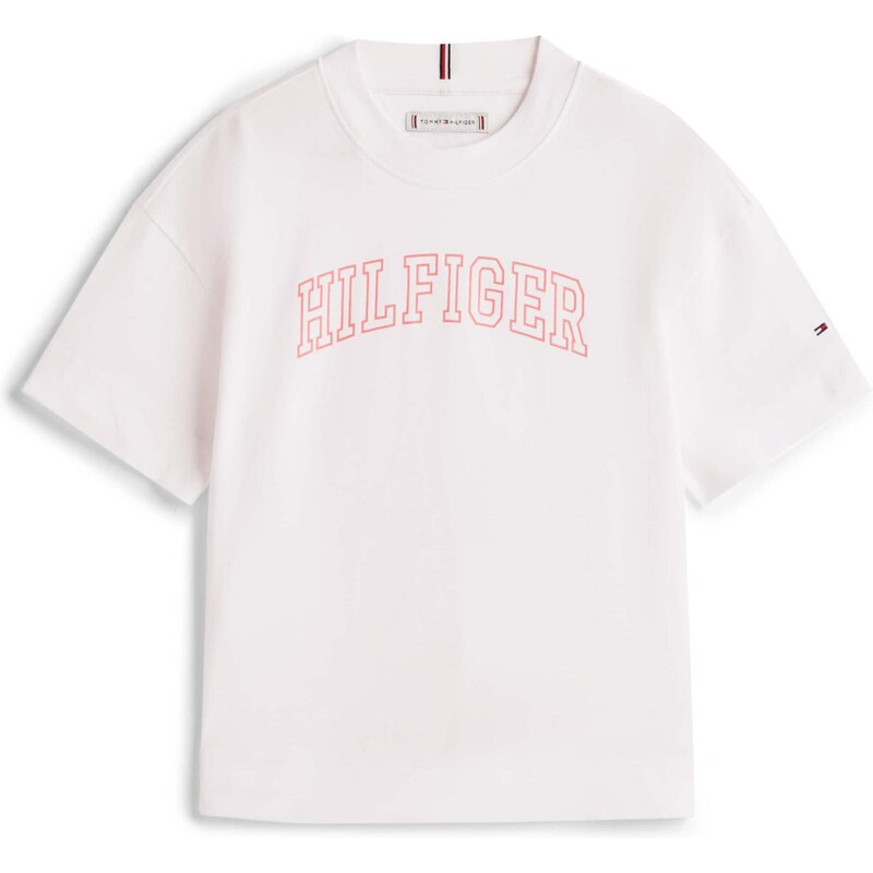 TOMMY HILFIGER Tričko Varsity světle červená / bílá