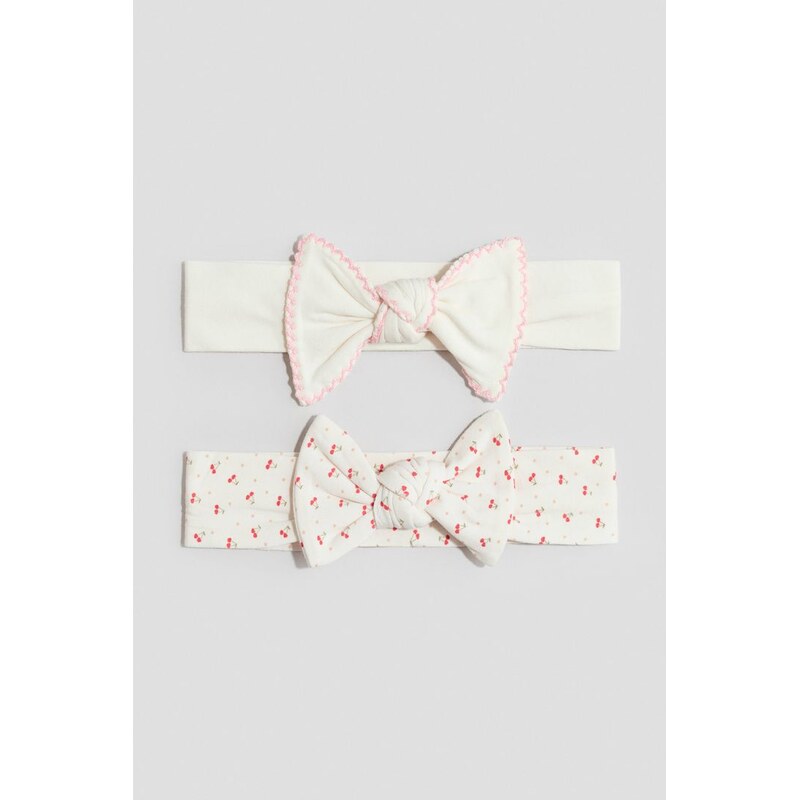 H&M - Čelenkas mašlí 2 kusy - bílá 112412508