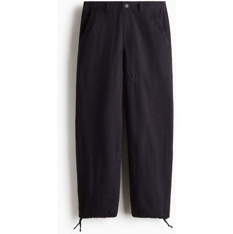 H&M - Kalhoty Relaxed Fit - Tmavě Šedá