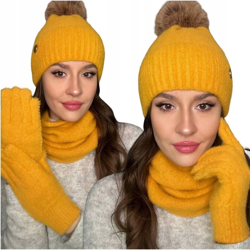 Fashionweek Dámský zimní set čepice, šála a rukavice S3068
