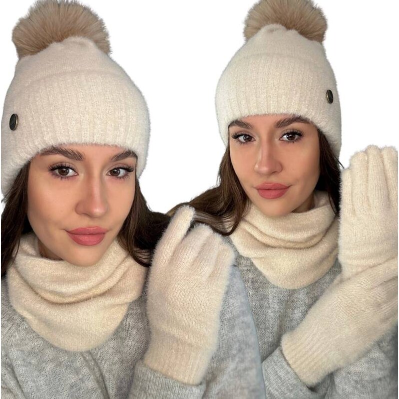 Fashionweek Dámský zimní set čepice, šála a rukavice S3068
