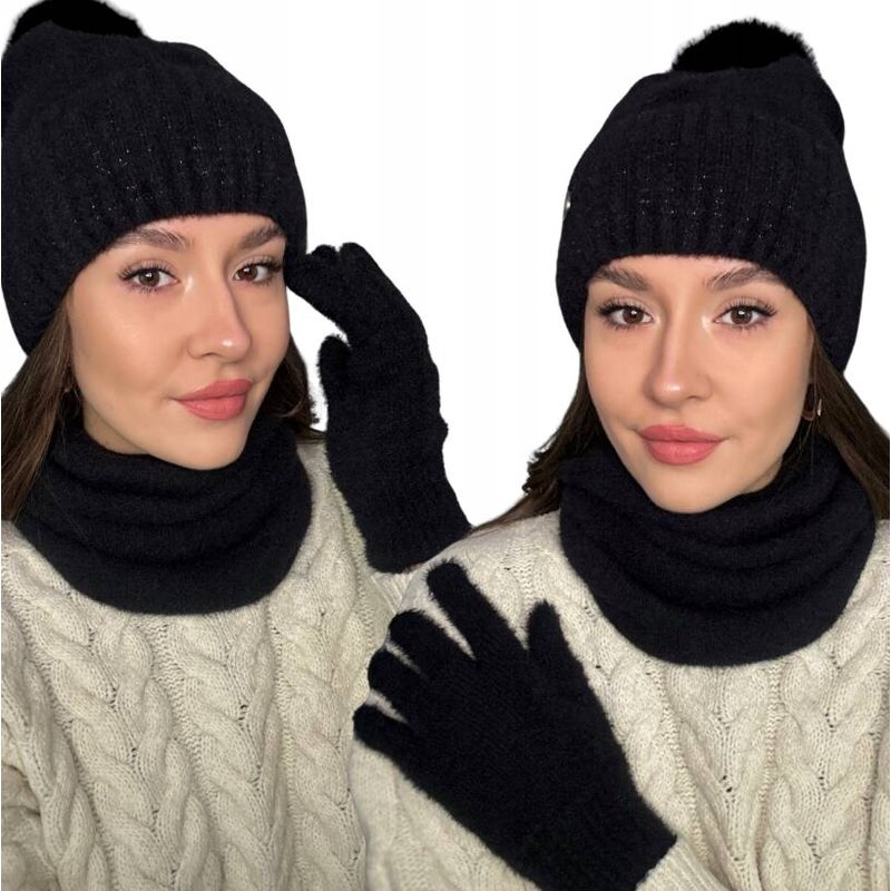 Fashionweek Dámský zimní set čepice, šála a rukavice S3068