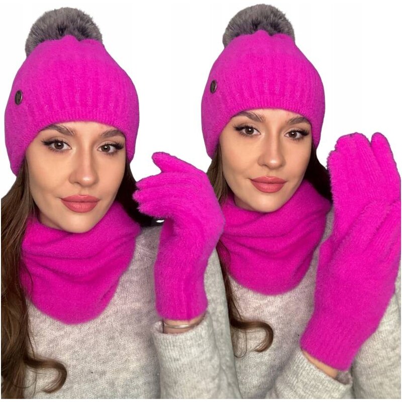 Fashionweek Dámský zimní set čepice, šála a rukavice S3068