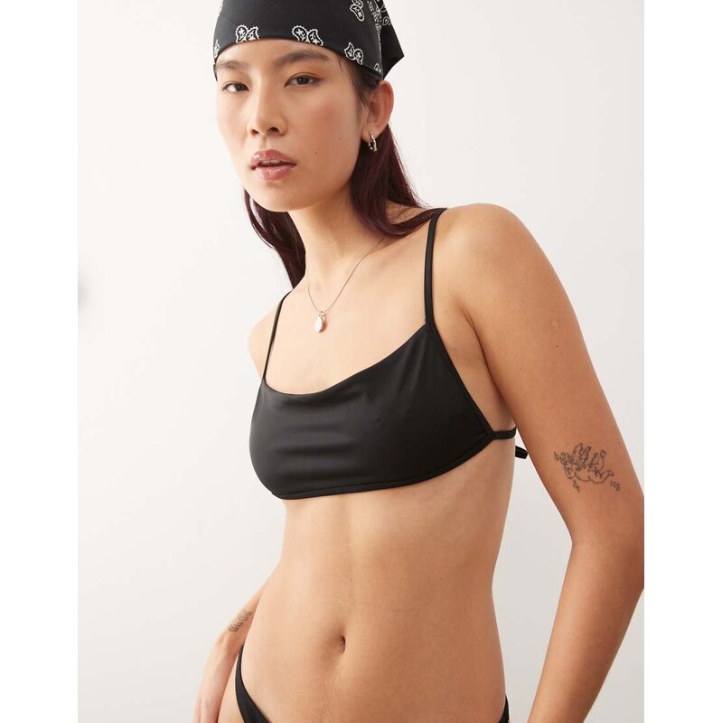Weekday mix & match square bikini top with barely there strappy back 112418713