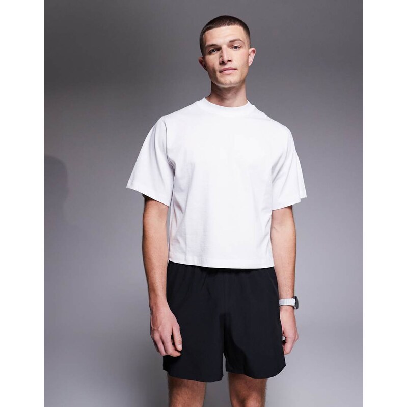 4505 cotton cropped lifting t-shirt with quick dry finish in