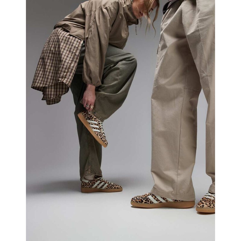 adidas Originals Handball Spezial trainers in leopard print with
