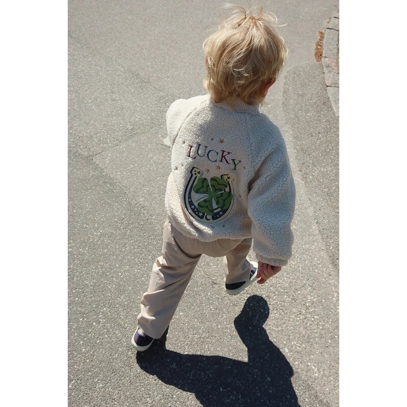 Konges Sløjd Dětská bunda Konges Sløjd JAZZ TEDDY JACKET GRS
