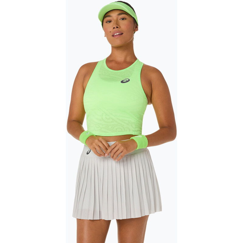 Dámské tenisové tričko ASICS Match Jaquard Crop Top W illuminate
