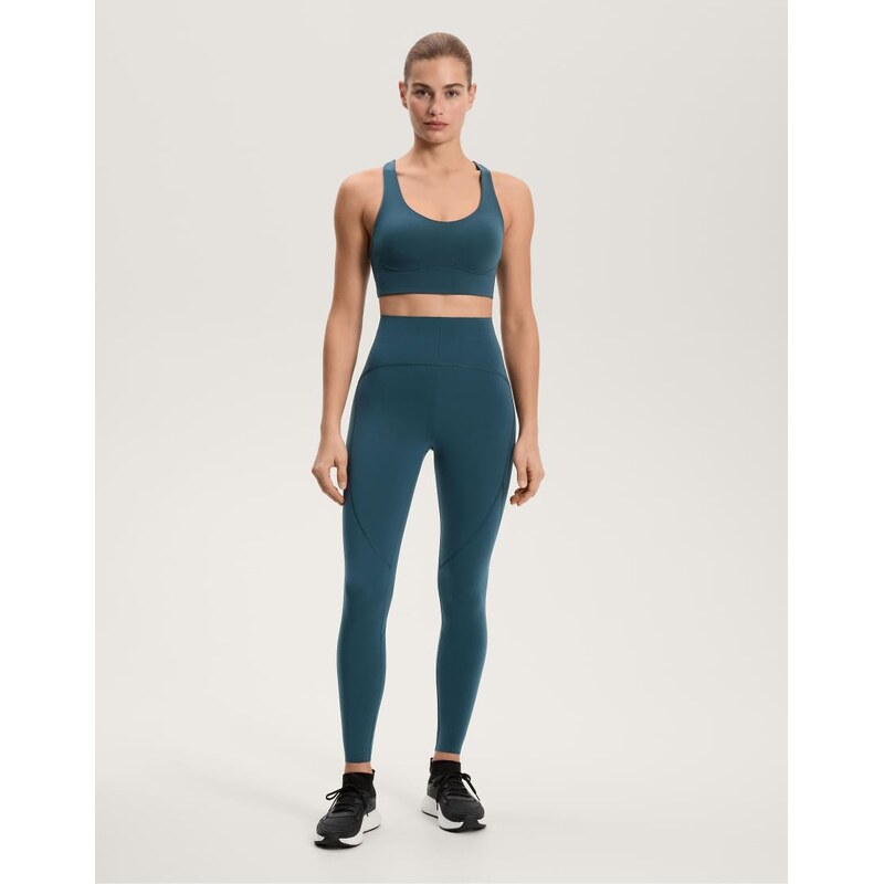 OYSHO Basic compressive ankle-length leggings in dark ocean blue 113500263