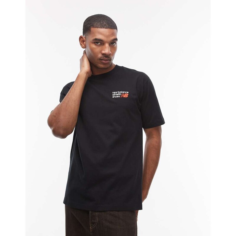 New Balance Athletics premium logo t-shirt in black