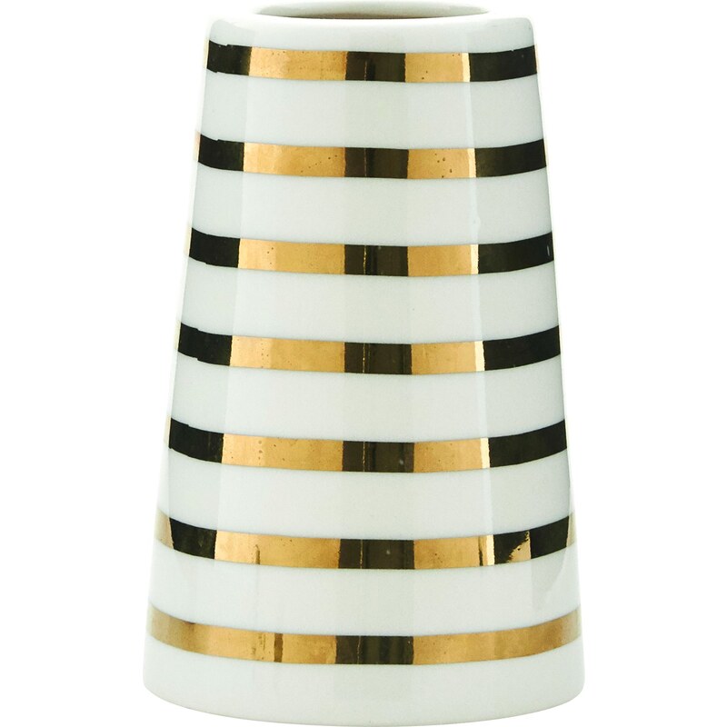 House Doctor Porcelánová váza Sailor Stripes Gold