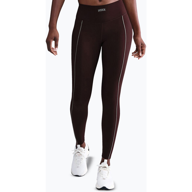 Dámské legíny Nike One High-Waisted burgundy crush