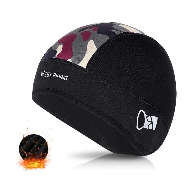 WEST BIKING Zimní čepice s maskáčovým vzorem