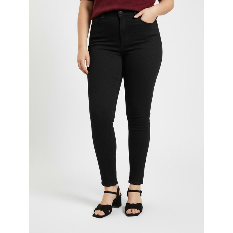 Sinsay - Skinny džíny s vysokým pasem Plus size - černá