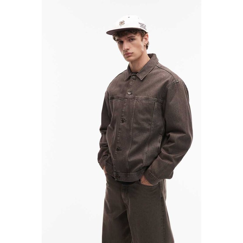 ASOS DESIGN co-ord denim jacket in brown wash