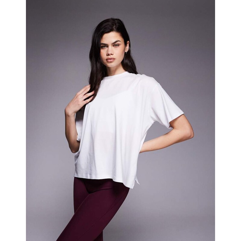 4505 modal blend ultra soft boxy performance t-shirt in white 112440704