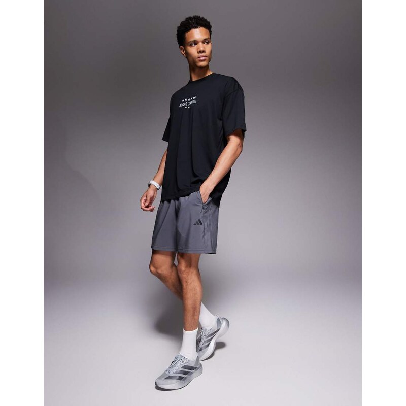 adidas performance adidas Training t-shirt with back print in black