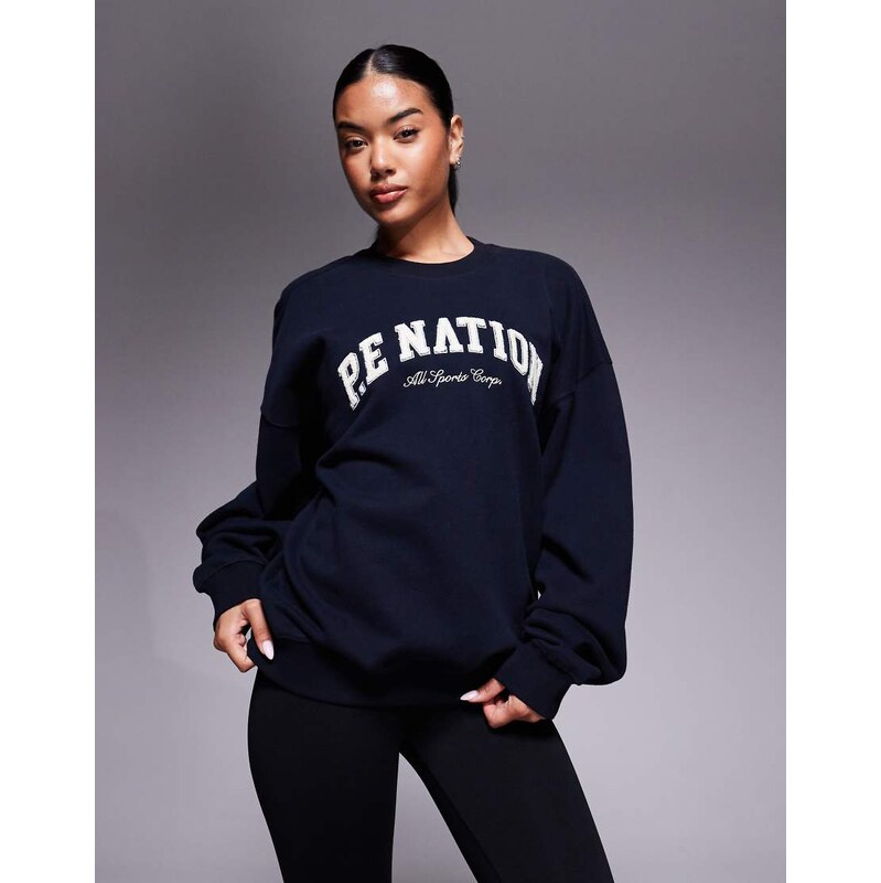 PE Nation Heritage sweat in dark sapphire-Blue