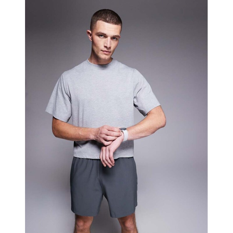 4505 cotton cropped lifting t-shirt with quick dry finish in