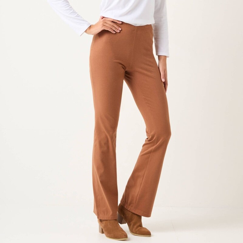 Blancheporte Bootcut legíny s pružným pasem oříšková 108175013