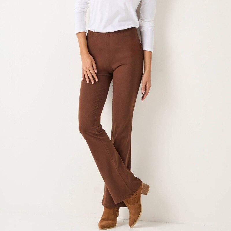 Blancheporte Bootcut legíny s pružným pasem čokoládová 108175014