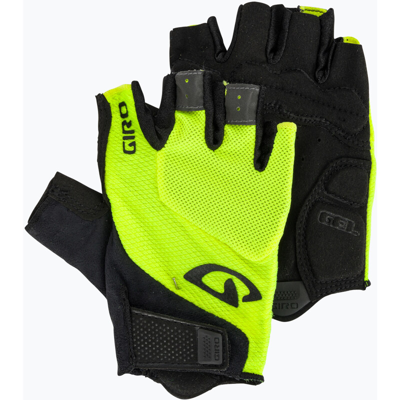 Pánské cyklistické rukavice Giro Bravo Gel highlight yellow