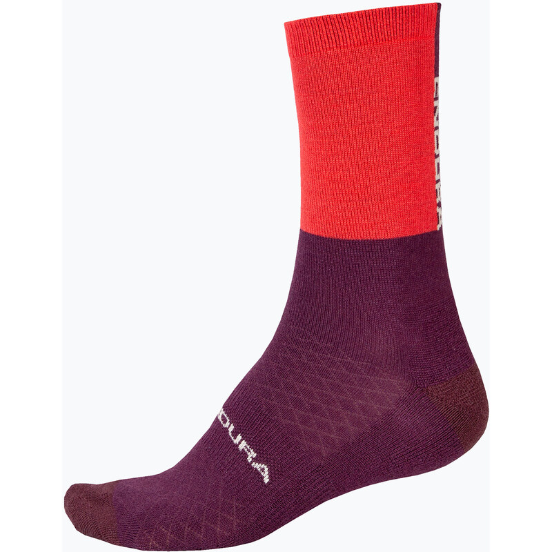 Cyklistické ponožky Endura Baa Baa Merino Winter pomegranate 116729915