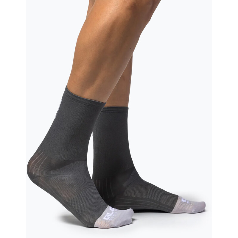 Ponožky Alé Color Block 18 cm titanium