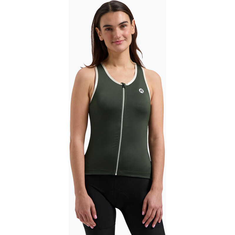 Dámský cyklistický dres Rogelli Abbey Tank Top W army green /