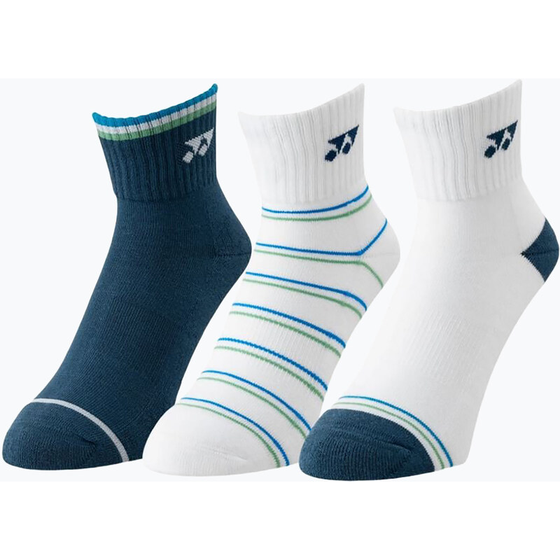 Ponožky YONEX 19236 Quarter 3 páry navy/white/green