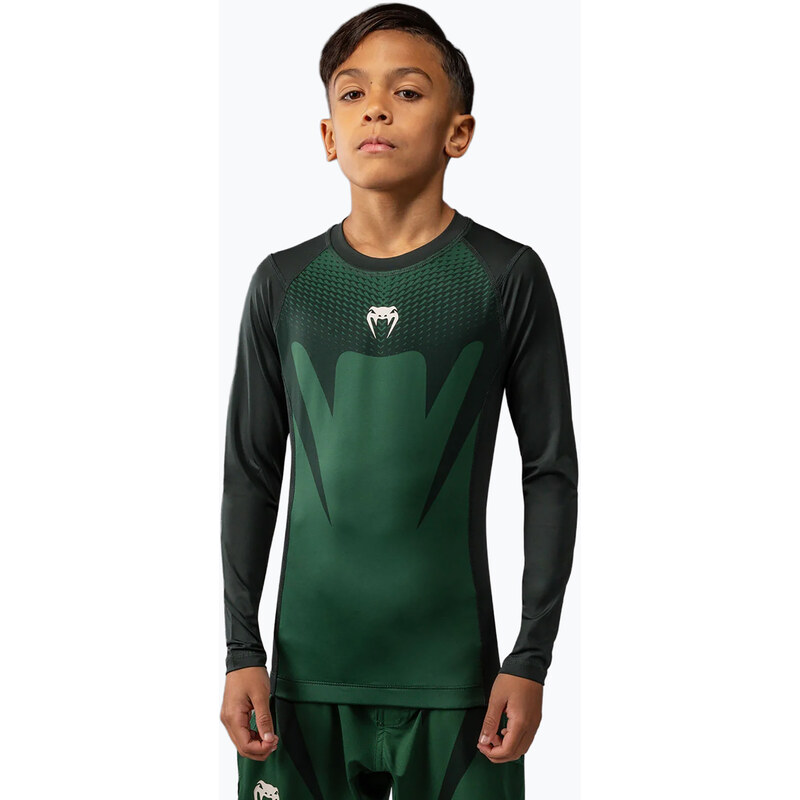 Dětský rashguard Venum Attack Kids Rashguard forest green/off