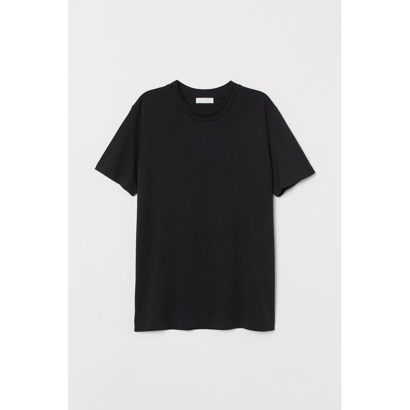 H&M - Tričko z hedvábné směsi - černá 108368446