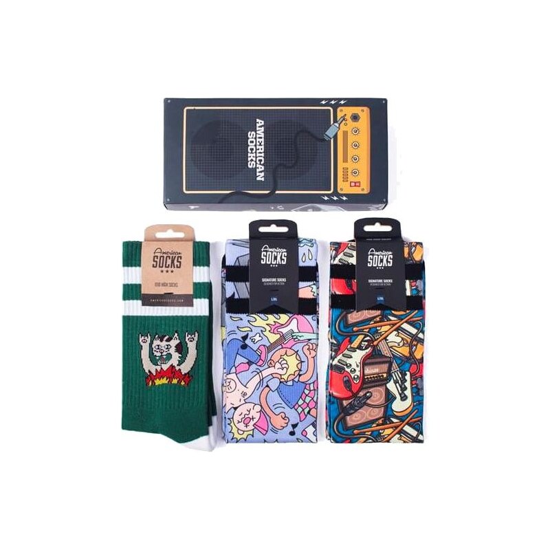 PONOŽKY AMERICAN SOCKS AMP - Giftbox - zelená - 112443644