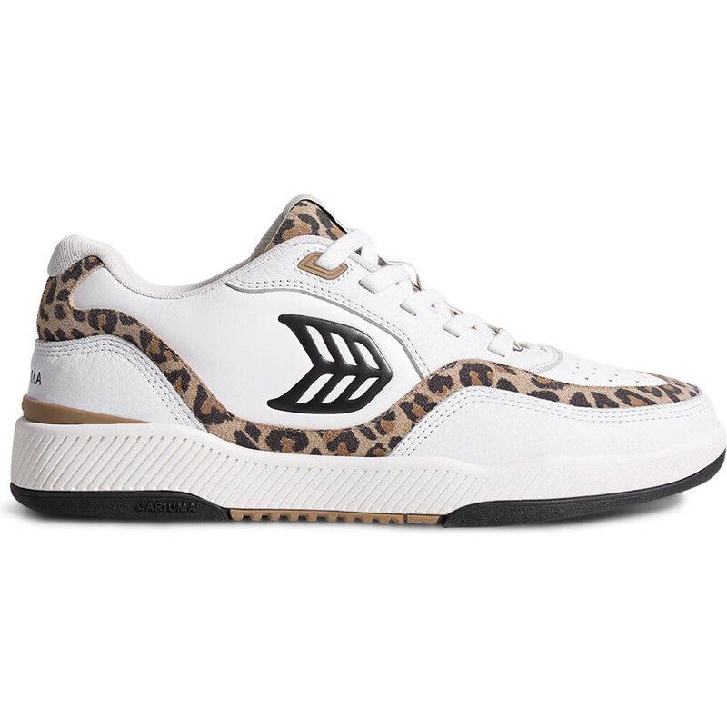Dámské volnočasové boty Cariuma UBA White Leather Leopard Print