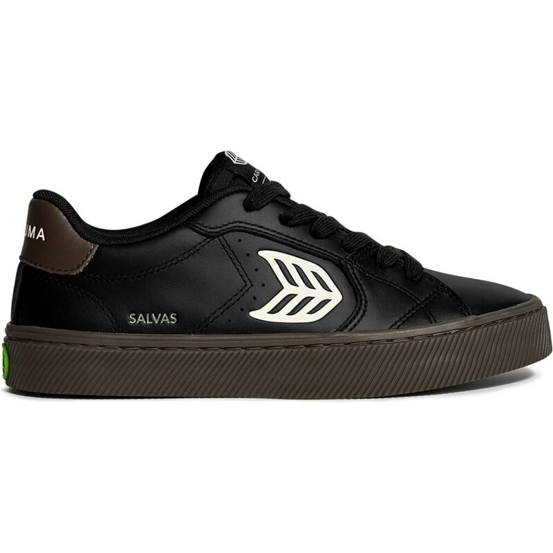 Dámské volnočasové boty Cariuma SALVAS Teak Black Leather Ivory Logo 115565719