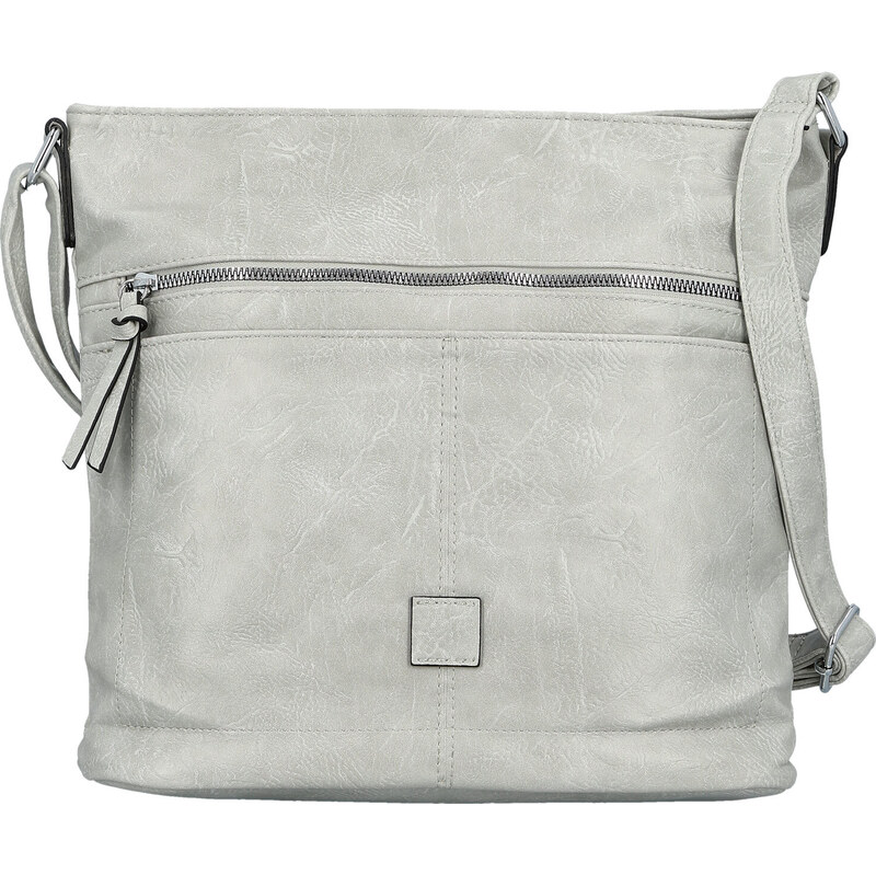Amalia Trendy dámská koženková crossbody kabelka Tomila, světle šedá 112460551