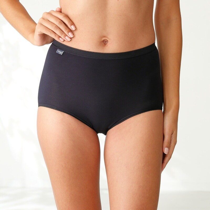 Sloggi Kalhotky maxi Basic, sada 3 ks bílá+lila+nám.modrá 89828623