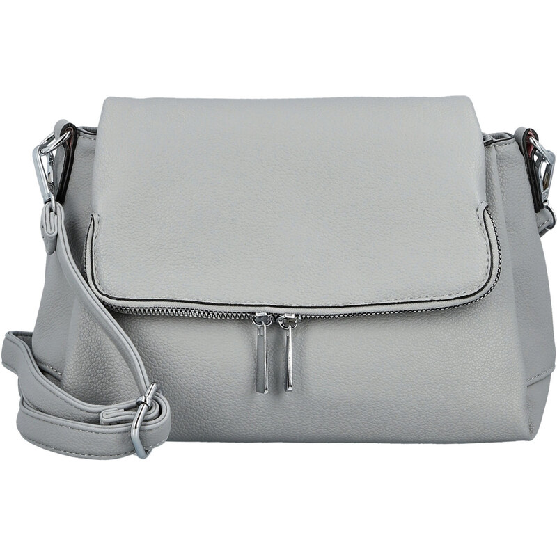 Amalia Stylová dámská koženková crossbody kabelka Kornelia, šedá