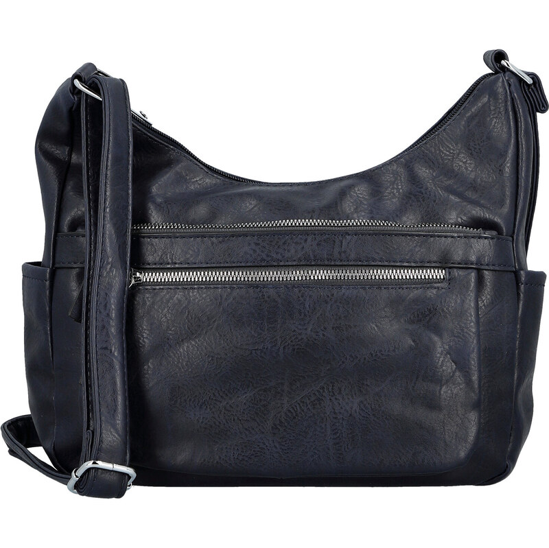 Amalia Módní dámská koženková crossbody kabelka Mayra, tmavě modrá 112460544