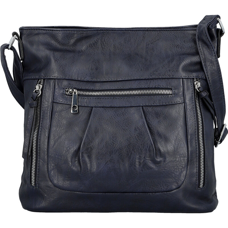 Amalia Stylová dámská koženková crossbody kabelka Minja, tmavě