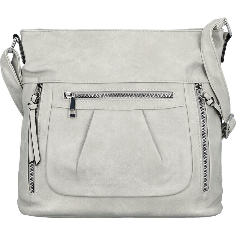 Amalia Stylová dámská koženková crossbody kabelka Minja, světle