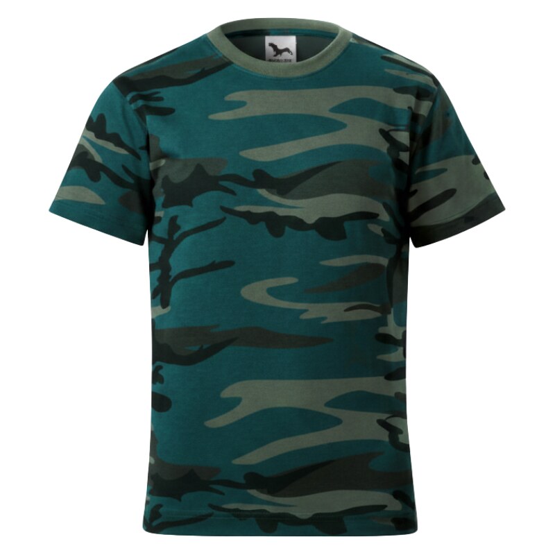 Malfini Camouflage Tričko dětské petrol