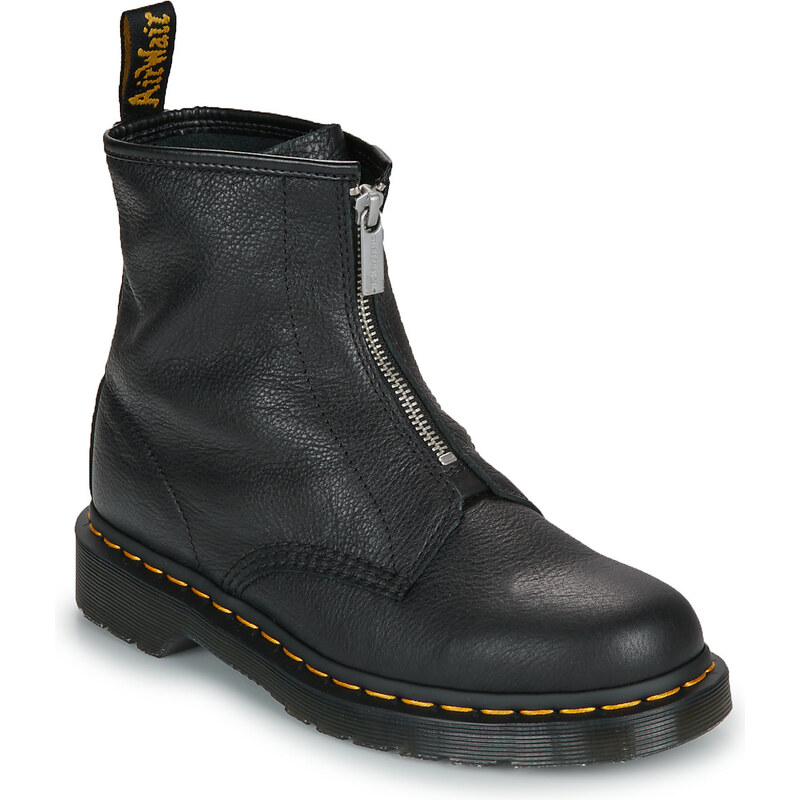 Dr. Martens Kotníkové boty 1460 Front Zip Black Virginia 115576700