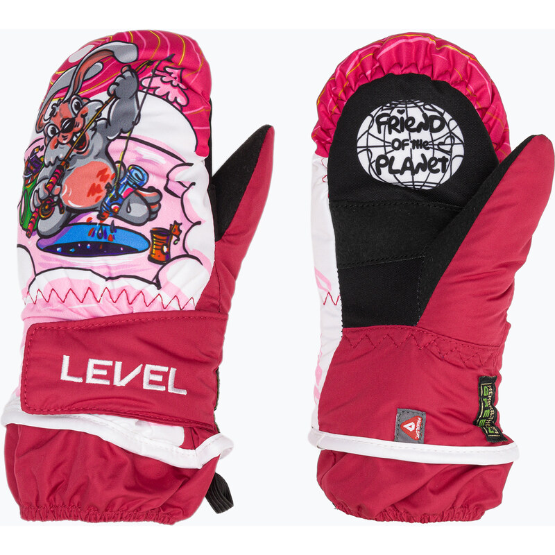 Dětské lyžařské rukavice Level Animal pk bordeaux