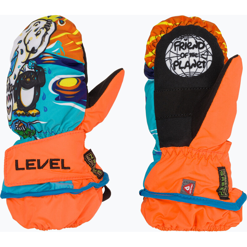 Dětské lyžařské rukavice Level Animal orange