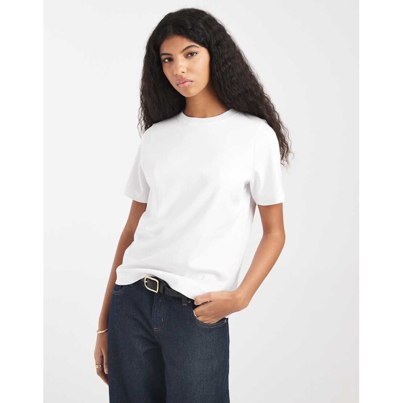 New Look premium girlfriend tee in white